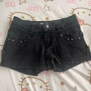 A & G Black y2k denim short